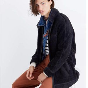 Madewell Sherpa City Grid Coat, XXS Black